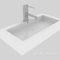 现代简单洗手池3d模型下载
