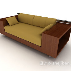 新中式系多人沙发3d模型下载