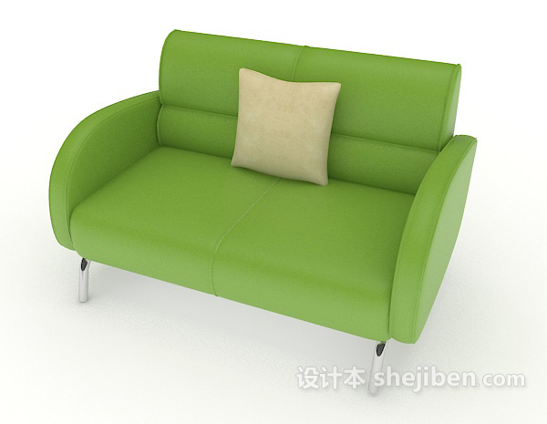 免费绿色简单沙发3d模型下载