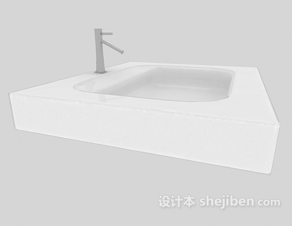设计本浴室简单洗手盆3d模型下载