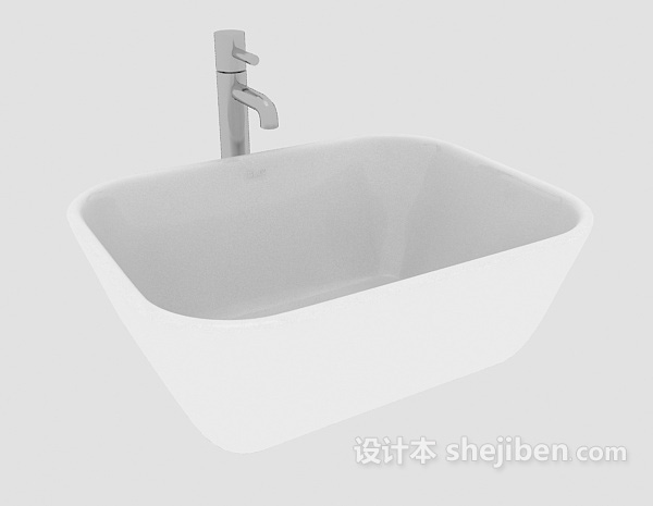 免费简单居家洗手池3d模型下载
