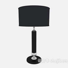 黑色简单台灯3d模型下载