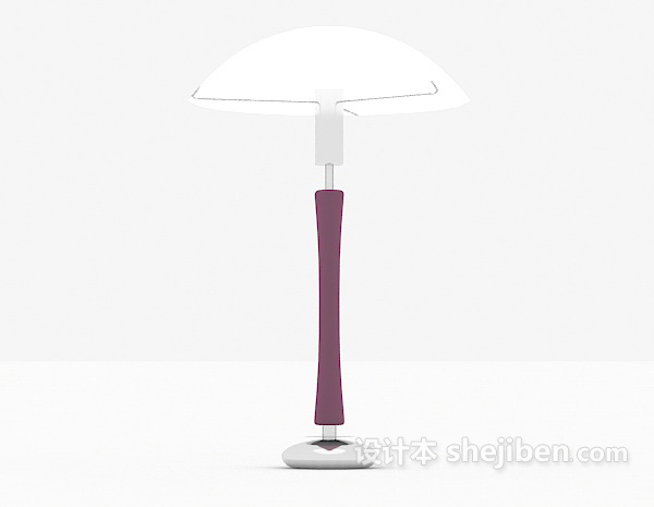 现代风格紫色家居简约台灯3d模型下载