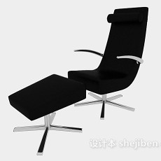 黑色躺椅3d模型下载