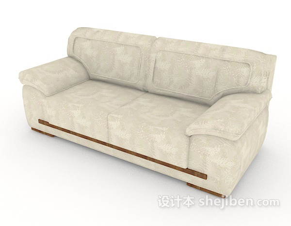 免费现代简单双人沙发3d模型下载