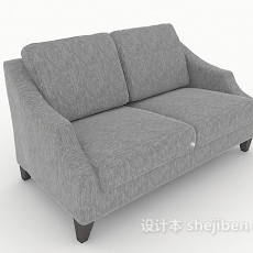 北欧灰色双人沙发3d模型下载
