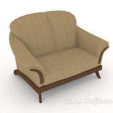 新中式复古单人沙发3d模型下载