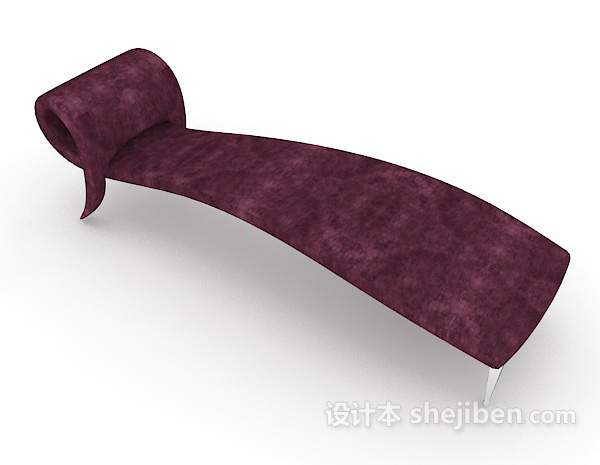 单人躺椅紫色沙发