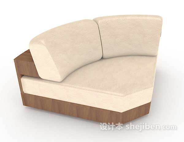 个性木质简约单人沙发