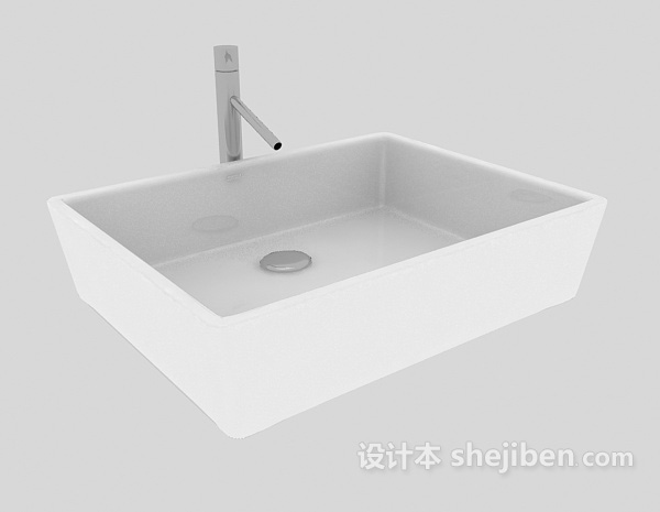 免费现代家居洗手池3d模型下载