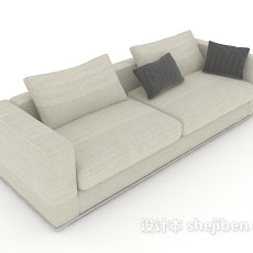 现代简单大方双人沙发3d模型下载