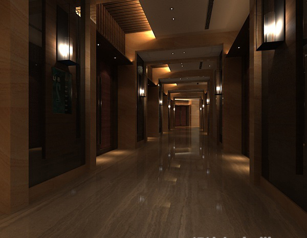 室内电梯走廊3d模型下载