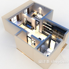 家居样板房3d模型下载