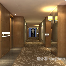 宾馆过道走廊3d模型下载