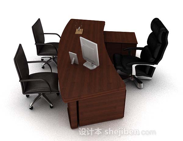 设计本高档办公桌椅3d模型下载