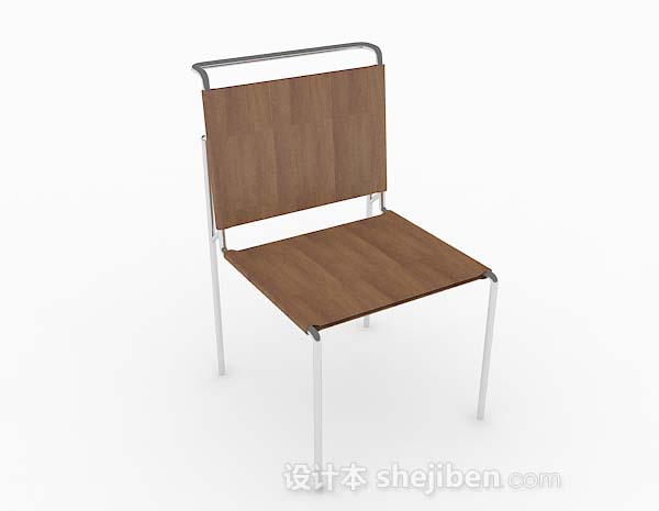 现代棕色休闲家居椅3d模型下载