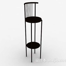 木质高脚椅子3d模型下载
