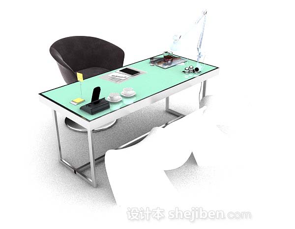 现代简单办公桌椅组合