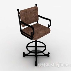 欧式复古铁艺休闲椅子3d模型下载