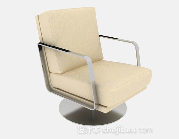 现代黄色休闲椅子