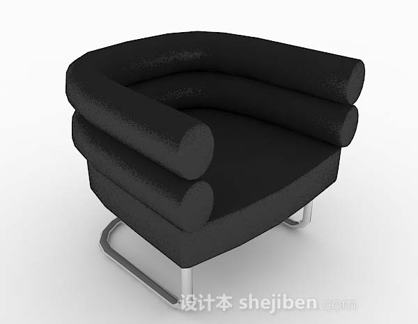 现代黑色休闲椅
