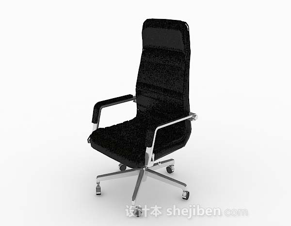 现代风格简约黑色高档椅子3d模型下载