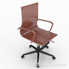 棕色办公椅3d模型下载