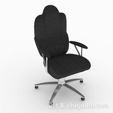 现代简约黑色休闲椅子3d模型下载