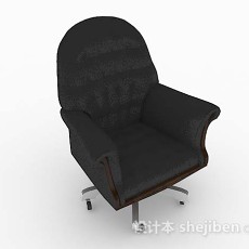 高档黑色办公椅子3d模型下载