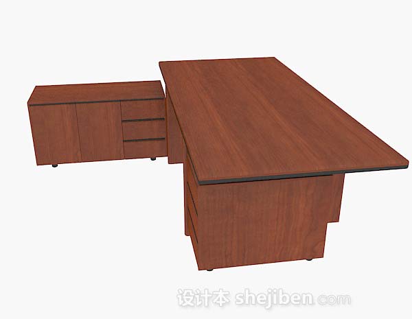 棕色木质办公桌