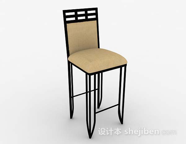 棕色木质简单吧椅