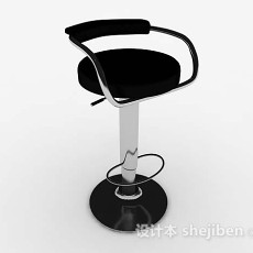 黑色简约现代吧台椅3d模型下载