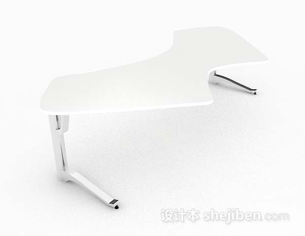 现代简约白色书桌
