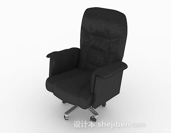现代风格现代轮滑式黑色椅子3d模型下载