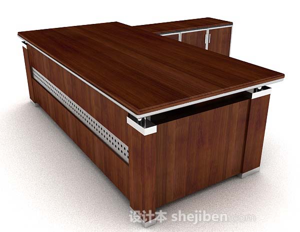 棕色木质高档书桌