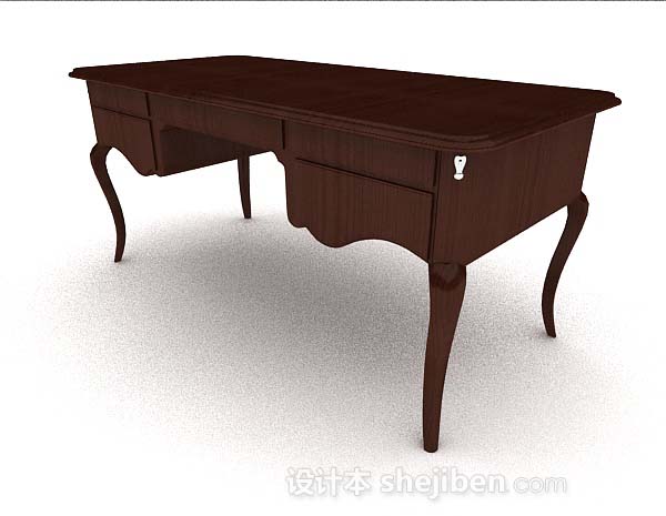 欧式简约木质书桌