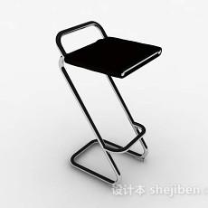 现代简约黑色吧台椅3d模型下载