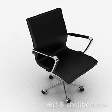 现代简单黑色办公椅子3d模型下载