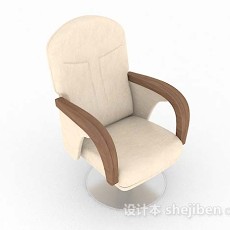 黄色现代办公椅3d模型下载