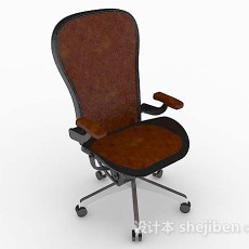 高档棕色休闲椅3d模型下载