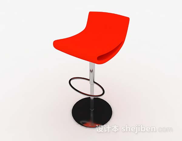 现代简约红色高脚椅子