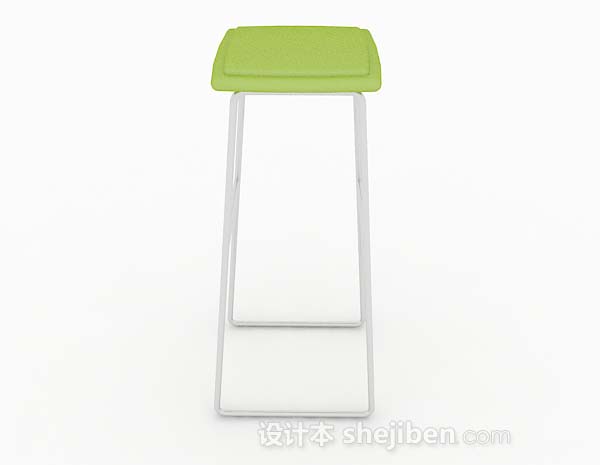 现代风格现代简约绿色方形吧台凳3d模型下载