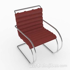 现代红色休闲椅子3d模型下载