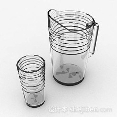 透明厨房杯具3d模型下载