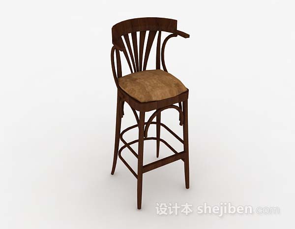 木质棕色高脚椅
