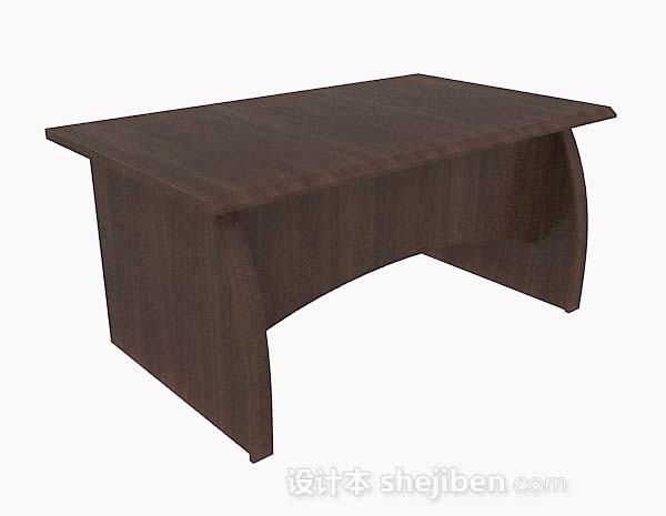 现代简约木质棕色书桌