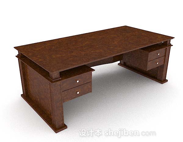 深棕色大气书桌