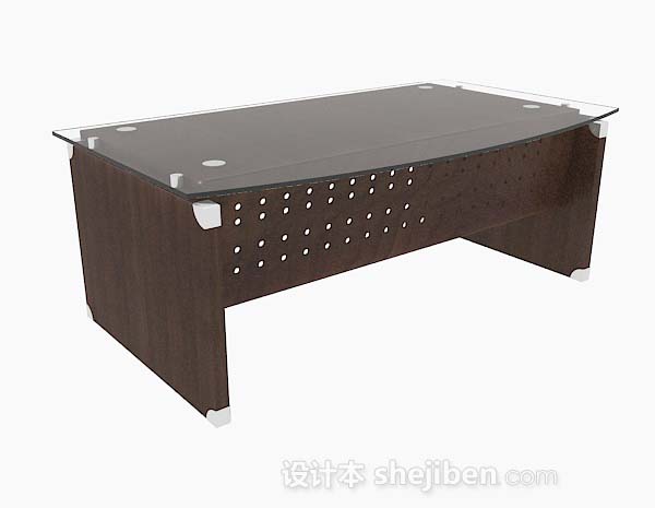 现代简单木质棕色书桌