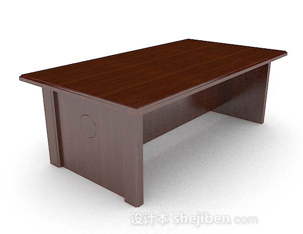 简单木质棕色书桌
