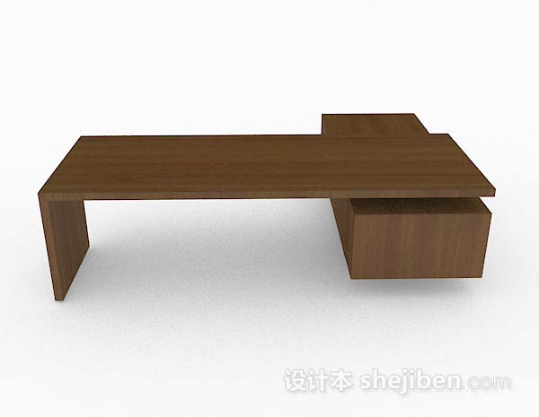 现代简约棕色书桌
